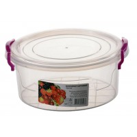 Контейнер харчовий 0,6 л круглий з зажимом