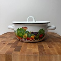 Каструля 1,5 л циліндрична «Овочі - білий»