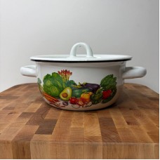 Каструля 1,5 л циліндрична «Овочі - білий»