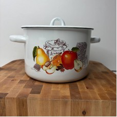 Каструля 3,0 л циліндрична «Медовий спас - білий»