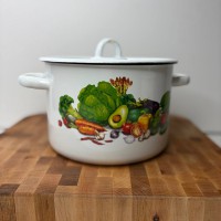 Каструля 3,0 л циліндрична «Овочі - білий»