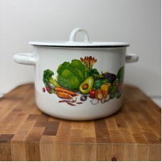 Каструля 3,0 л циліндрична «Овочі - білий»