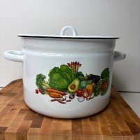Каструля 5,5 л циліндрична «Овочі - білий»