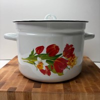 Каструля 5,5 л циліндрична «Тюльпан - білий»