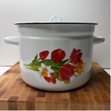 Каструля 5,5 л циліндрична «Тюльпан - білий»