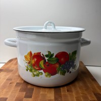 Каструля 5,5 л циліндрична «Яблуко і білий виноград - білий»