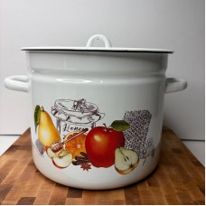 Каструля 7,0 л циліндрична «Медовий спас - білий»