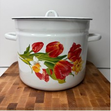 Каструля 7,0 л циліндрична «Тюльпан білий»