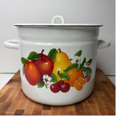 Каструля 7,0 л циліндрична «Фруктовий рай - білий»