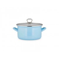 Каструля 2,2 л емальована блакитна