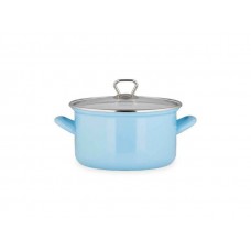 Каструля 2,2 л емальована блакитна