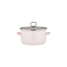 Каструля 4,6 л емальована рожева