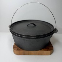 Казан чавунний 12 л, з литою кришкою