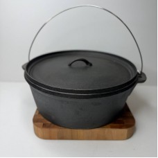 Казан чавунний 12 л, з литою кришкою