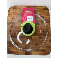 Кришка 26 см скляна низька