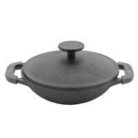 Сковорідка WOK порційна чавунна з кришкою