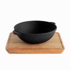 Сковорідка (чавун) WOK 18x6,3 см з підставкою