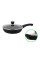 Сковорода 20 см зі скляною кришкою NON STICK чорна PN-20B Zauberg