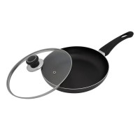 Сковорода 20 см зі скляною кришкою NON STICK чорна 
