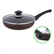 Сковорода 26 см зі скляною кришкою NON STICK шоколад 
