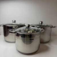 Набір каструль GRAND 8 л/10 л/12 л