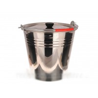 Відро 14 л нержавіюча сталь з кришкою