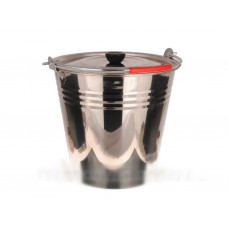 Відро 14 л нержавіюча сталь з кришкою
