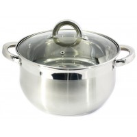 Каструля 4 л з нержавіючої сталі (скляна кришка) сфера
