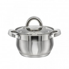 Каструля 3,0 л з нержавіючої сталі (скляна кришка)