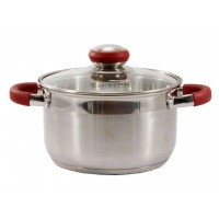 Каструля 3,6 л з нержавіючої сталі (скляна кришка) сфера