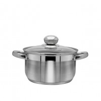 Каструля 2,6 л з нержавіючої сталі (скляна кришка) сфера