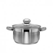 Каструля 2,6 л з нержавіючої сталі (скляна кришка) сфера