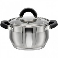Каструля 6,0 л з нержавіючої сталі (скляна кришка)