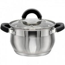Каструля 6,0 л з нержавіючої сталі (скляна кришка)