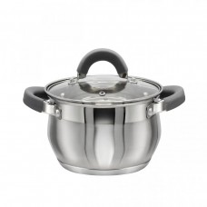 Каструля 3,0 л з нержавіючої сталі (скляна кришка) 
