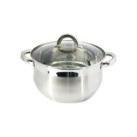 Каструля 4,0 л з нержавіючої сталі (скляна кришка)