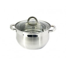 Каструля 4,0 л з нержавіючої сталі (скляна кришка)