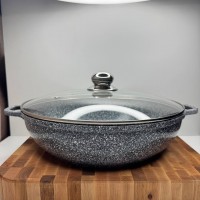 Каструля мілка 5,5 л Мармур