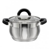 Каструля 5,0 л з нержавіючої сталі (скляна кришка)