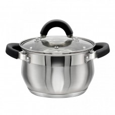 Каструля 5,0 л з нержавіючої сталі (скляна кришка)