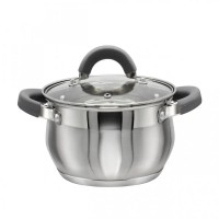 Каструля 4,0 л з нержавіючої сталі (скляна кришка)