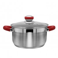 Каструля 4,7 л з нержавіючої сталі (скляна кришка)