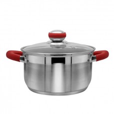 Каструля 4,7 л з нержавіючої сталі (скляна кришка)