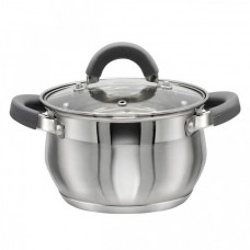Каструля 5,0 л з нержавіючої сталі (скляна кришка)