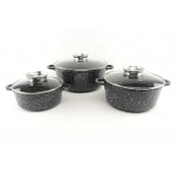 Набір каструль 6 предметів круглих 2,3 л/ 3,2 л/ 4,5 л