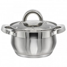Каструля 6,0 л з нержавіючої сталі (скляна кришка)