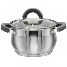 Каструля 6,0 л з нержавіючої сталі (скляна кришка)