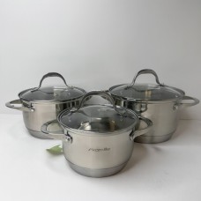 Набір кастрюль 6 предметів (1,8л,2,3л,3,3л,)