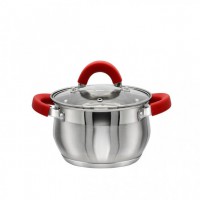 Каструля 2,0 л з нержавіючої сталі (скляна кришка)