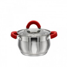 Каструля 2,0 л з нержавіючої сталі (скляна кришка)